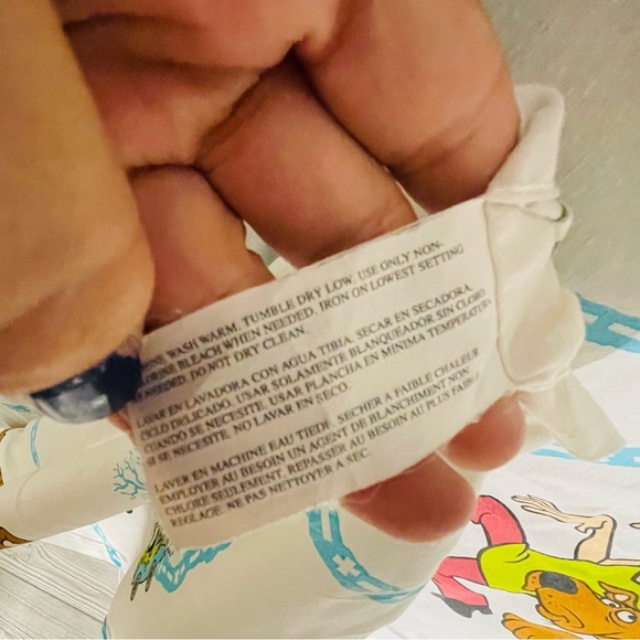 Vintage 1998 Hanna Barbera Scooby doo and shaggy twin bed sheet bedding retro - Picture 7 of 7